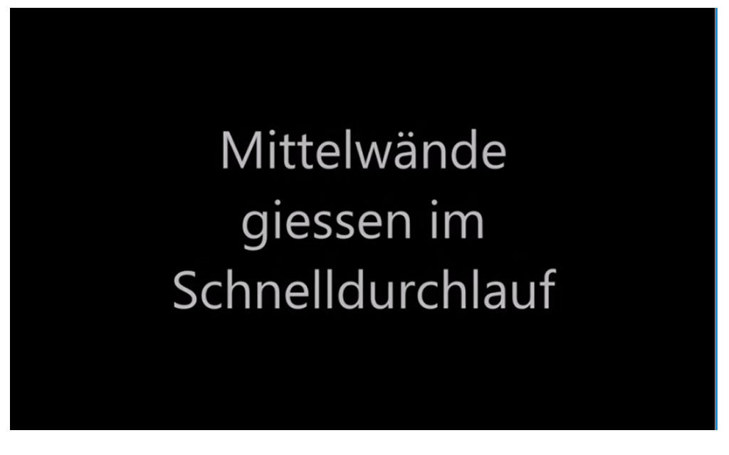 Mittelwände giessen im Schnelldurchlauf (YouTube)